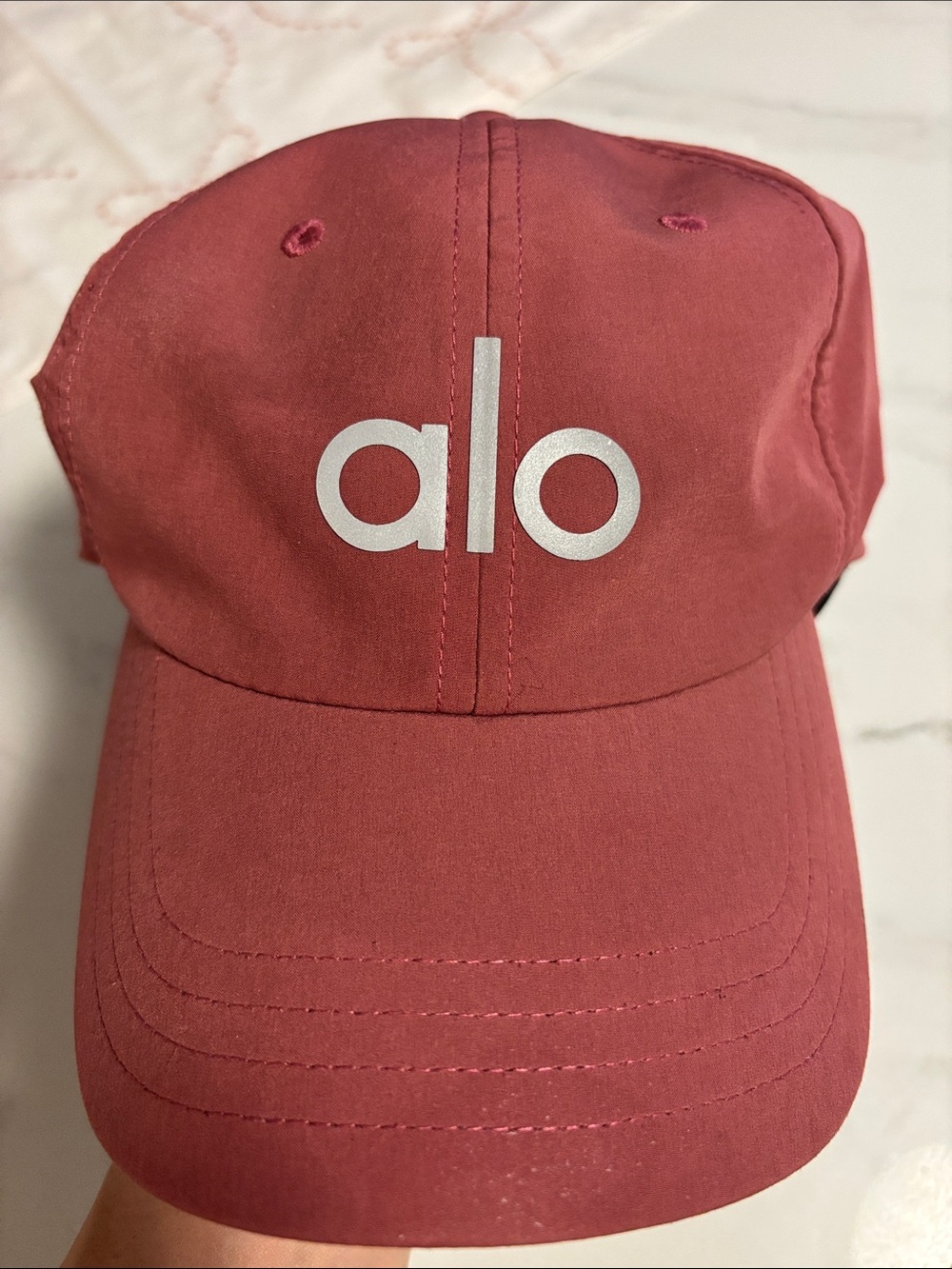 ALO Yoga Logo Cap Pink Raspberry Mars Clay